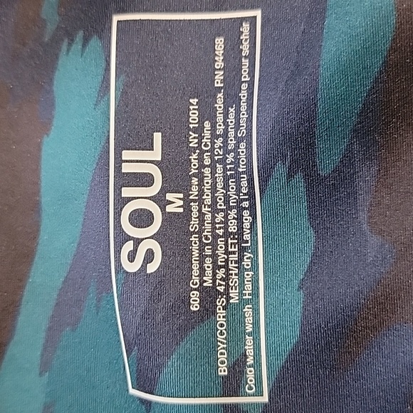 Soul by SoulCycle Size M Blue, Green and Black Camo Leggings, Exc. Used Cond. - Picture 11 of 11